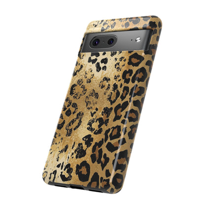 Leopard Print Tough Phone Case — Durable Protective iPhone Cover
