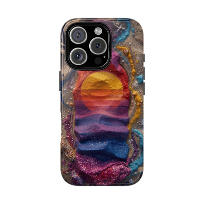 Phone Case — Colorful Sand Art Sunset Tough Protective Case