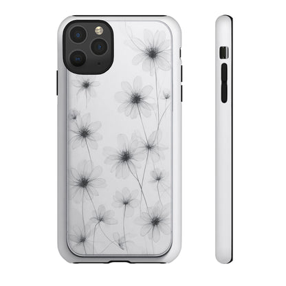 Tough Case — Black & White Floral Tough Phone Case