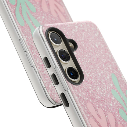 Pink Glitter Seaweed Tough Case - Sparkle Protective Phone Cover