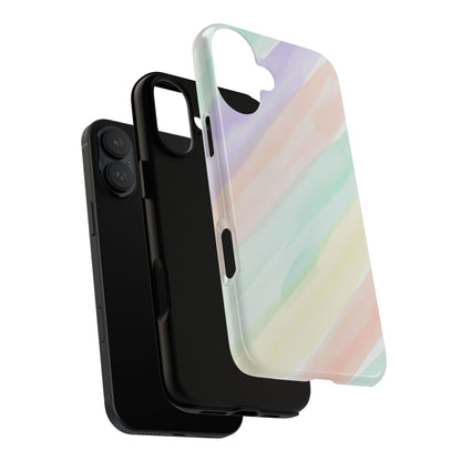 Pastel Watercolor Stripe Tough Phone Case