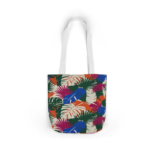 Tote Bag — Tropical Palm Leaf Canvas Tote (Colorful Jungle Print)