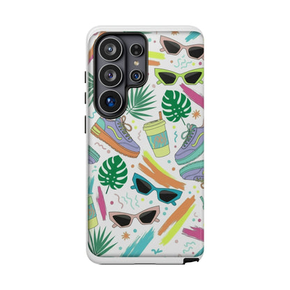 Tough Cases — Colorful Retro Sneakers & Sunglasses Phone Case