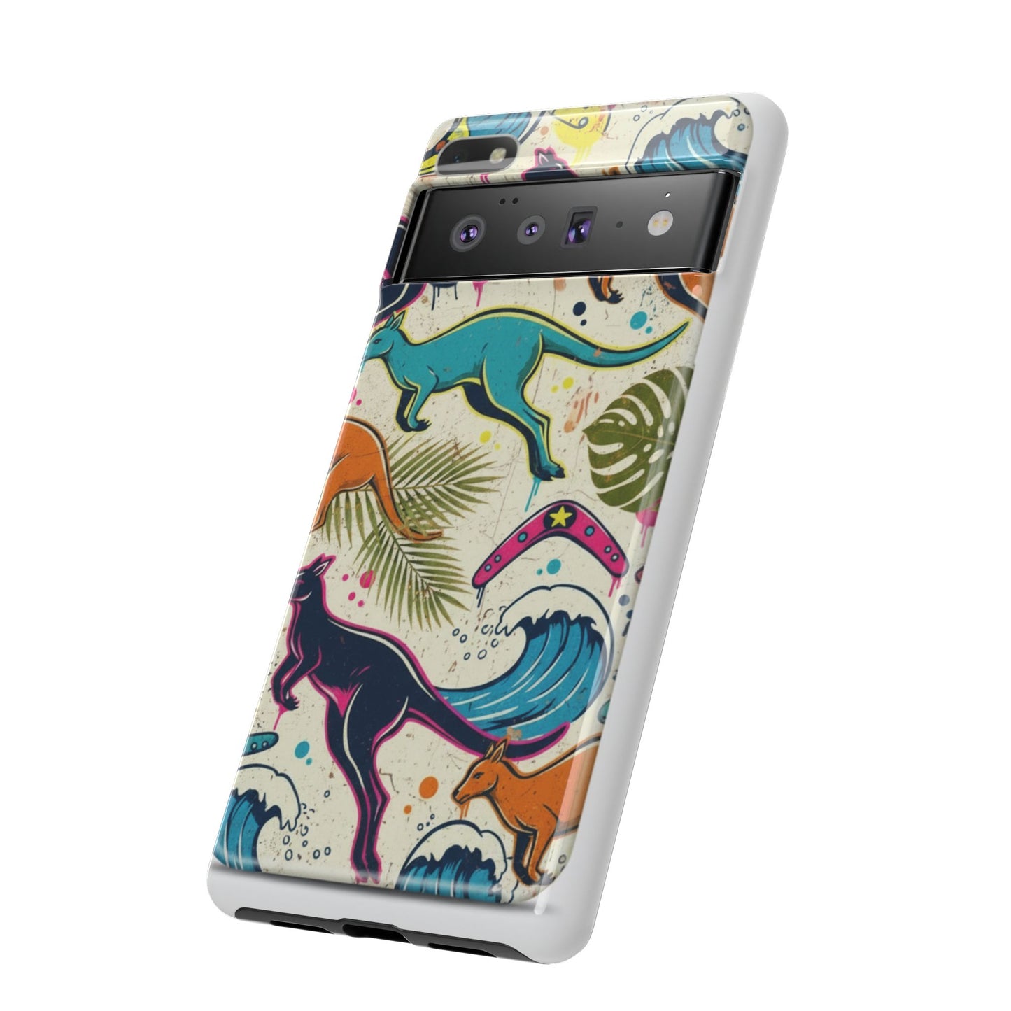 Tough Cases — Colorful Surfing Kangaroo Phone Case