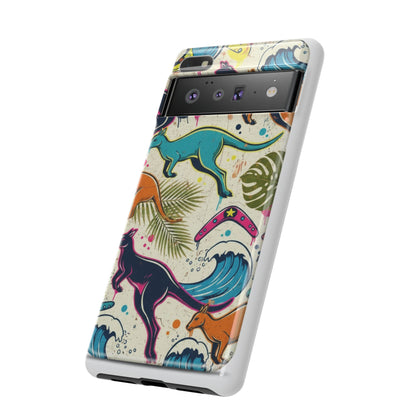 Tough Cases — Colorful Surfing Kangaroo Phone Case