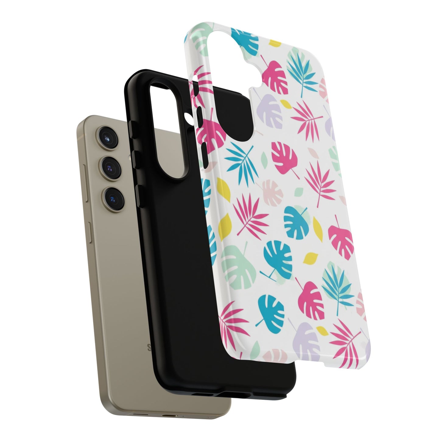 Tropical Leaf Phone Case — Colorful Pastel Monstera & Palm iPhone Case