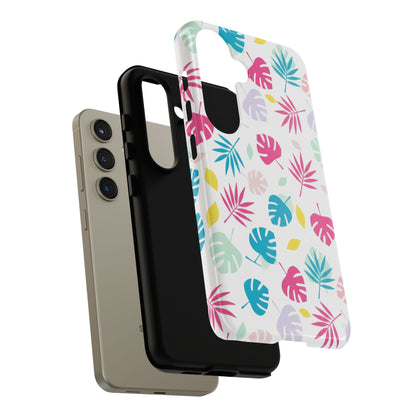 Tropical Leaf Phone Case — Colorful Pastel Monstera & Palm iPhone Case