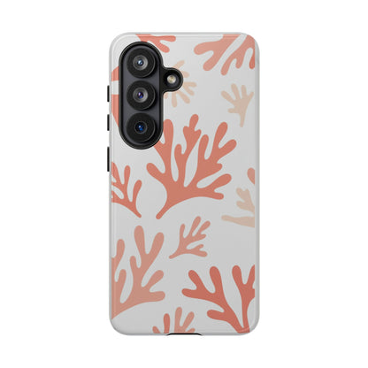 Coral Reef Pattern Tough Phone Case — Pink Beachy Protective Cover