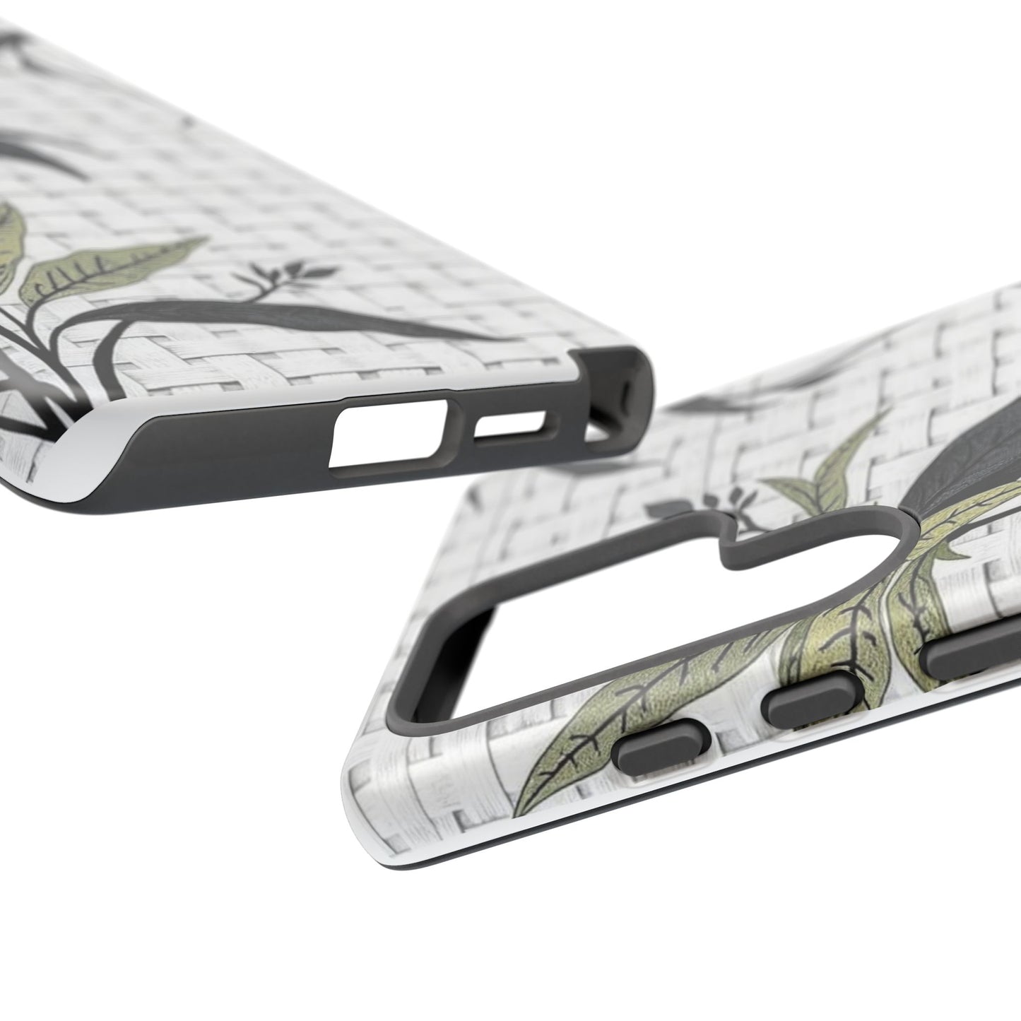 Floral Woven Tough Phone Case — Protective Botanical iPhone Cover