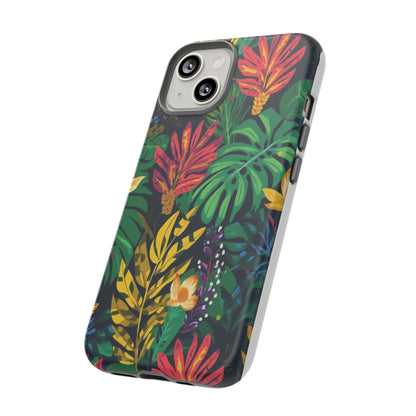 Tropical Floral Phone Case — Vibrant Jungle Leaf Protective Cover