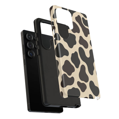 Cow Print Phone Case — Black & Cream Protective  Case