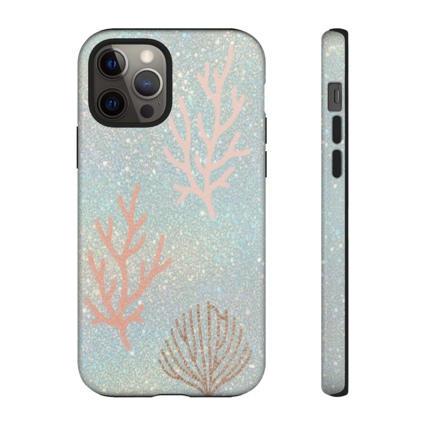 Seafoam Sparkle Phone Case – Coral & Seashell Tough Case