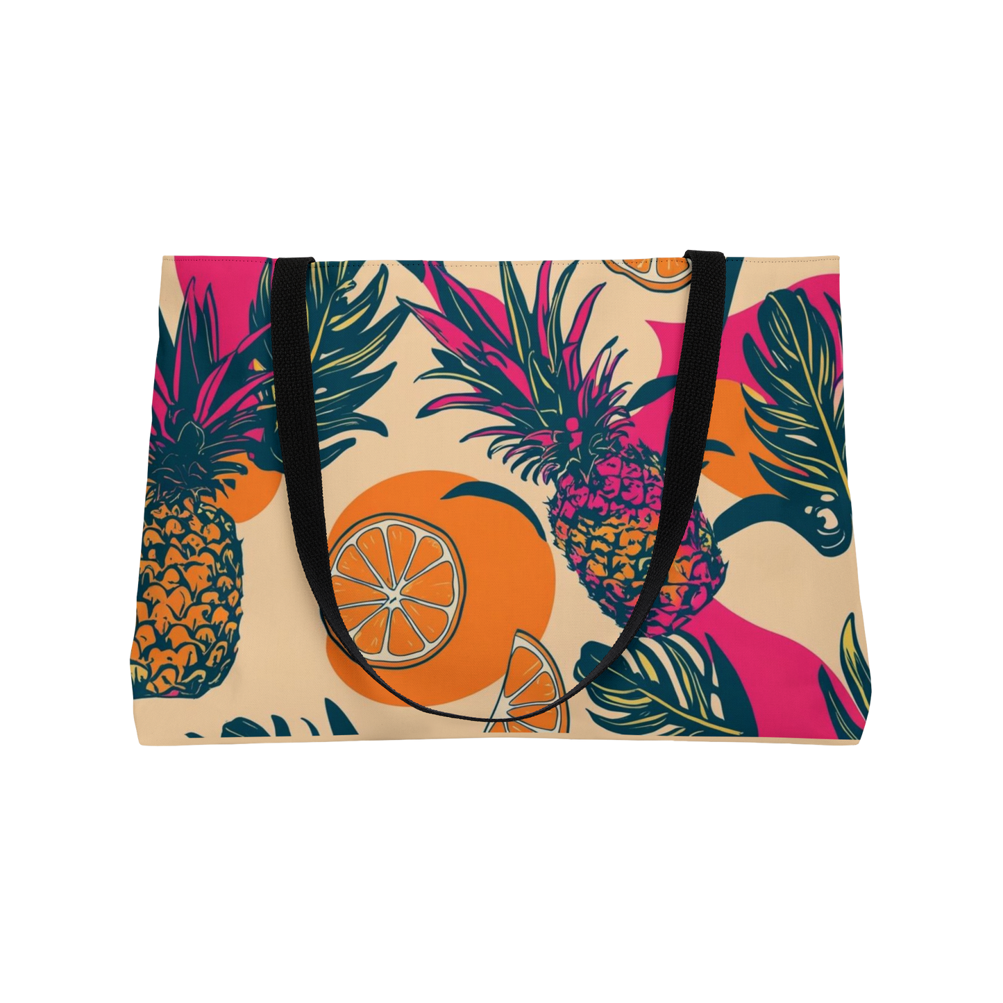 Weekender Pineapple Tote Bag, Stylish Carry-All Bag for Travel, Beach, Gym, Shopping, Weekend Getaway Essentials
