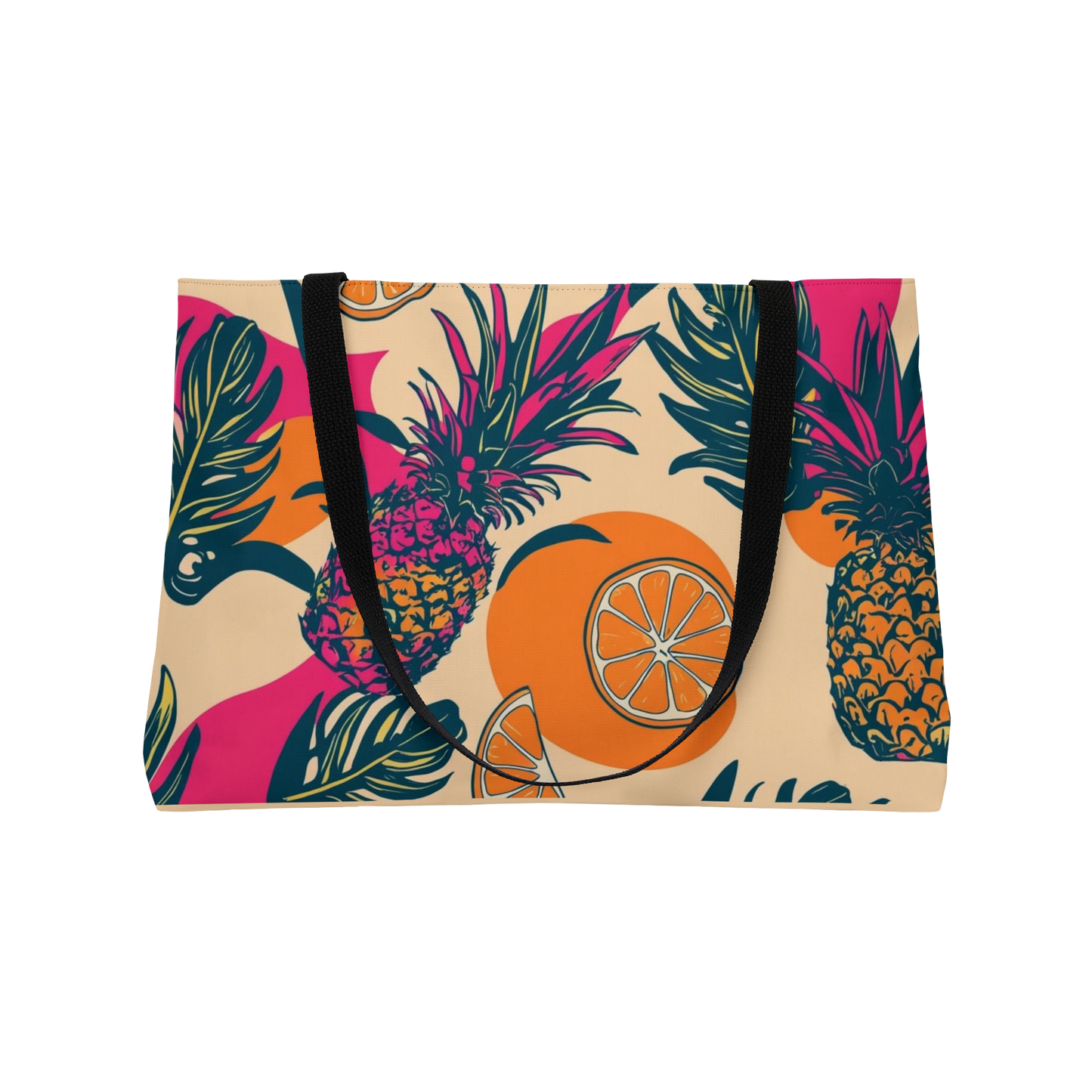 Weekender Pineapple Tote Bag, Stylish Carry-All Bag for Travel, Beach, Gym, Shopping, Weekend Getaway Essentials