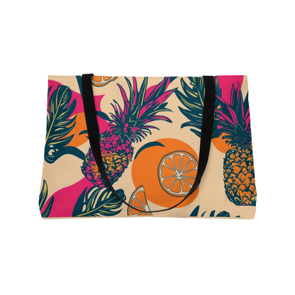 Weekender Pineapple Tote Bag, Stylish Carry-All Bag for Travel, Beach, Gym, Shopping, Weekend Getaway Essentials