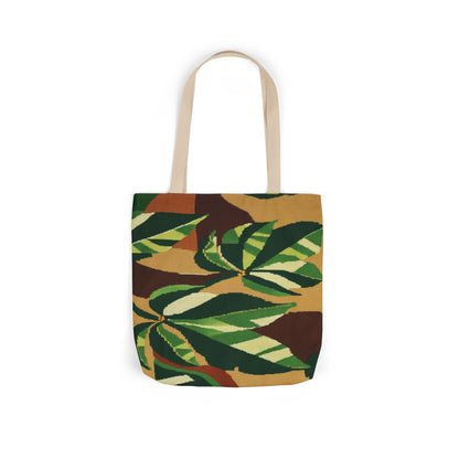 Tropical Camo Canvas Tote Bag – Green Leaf Print