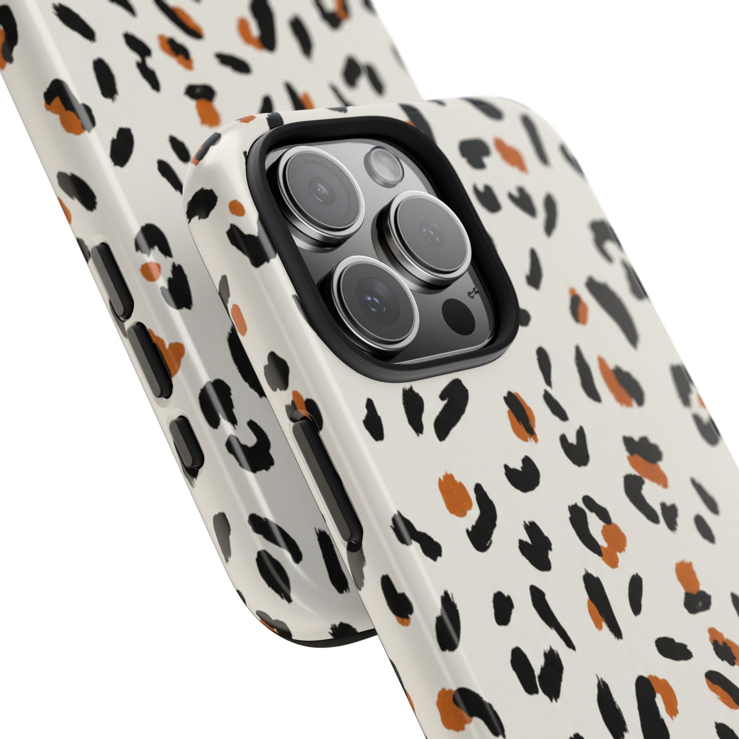 Leopard Print Tough Phone Case — Stylish Protective iPhone Cover