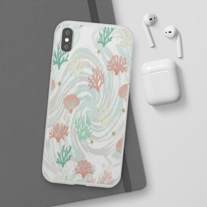 Pastel Seashell Phone Case — Coral Reef Wave iPhone Cover