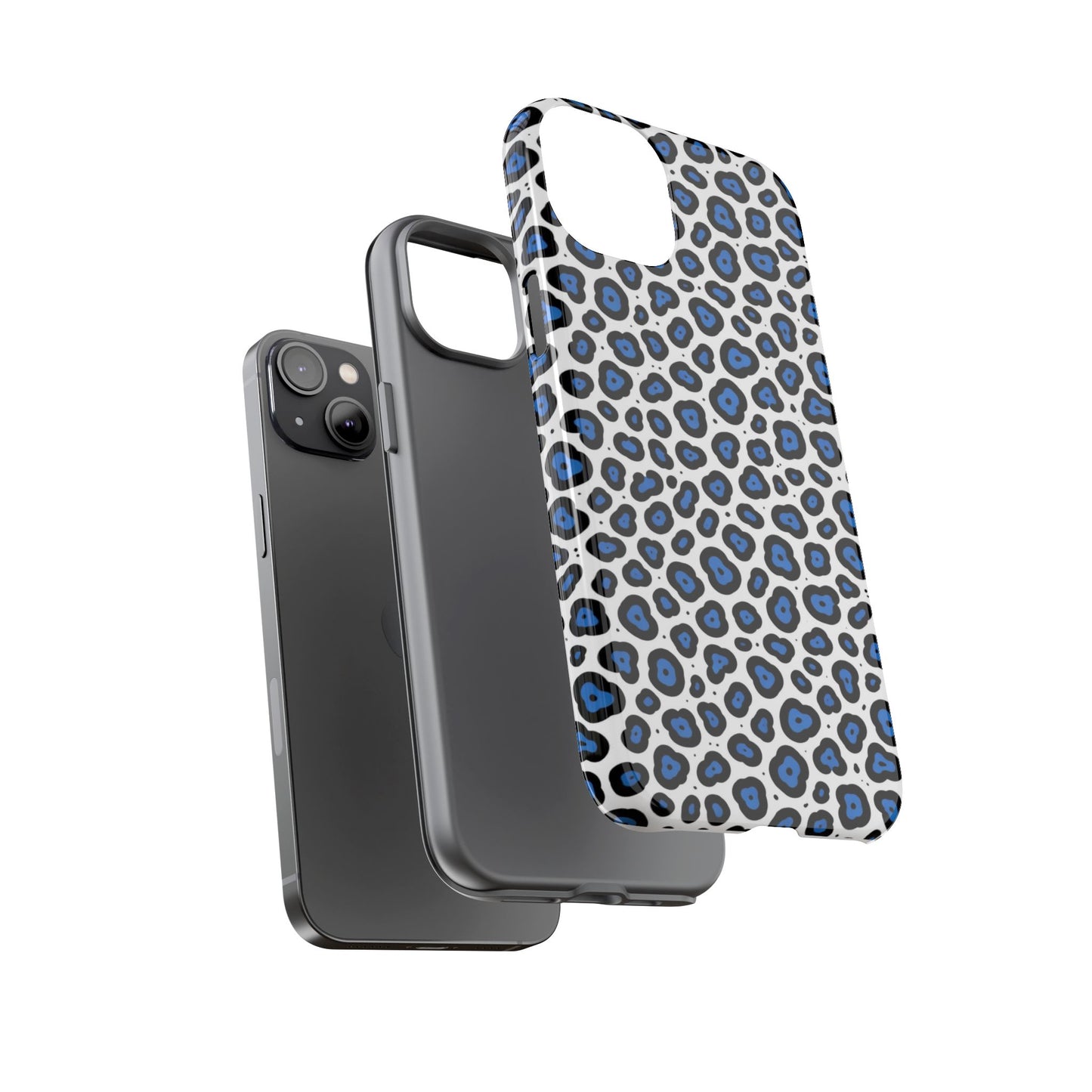 Blue Leopard Print Phone Case – Tough Protective Cover