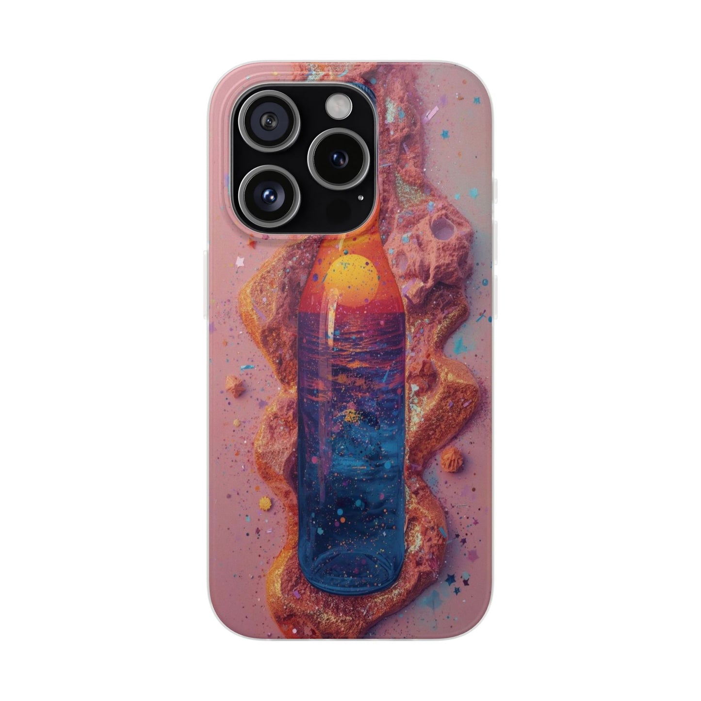 Phone Case — Surreal Sunset Bottle Art Flexible Protective Cover