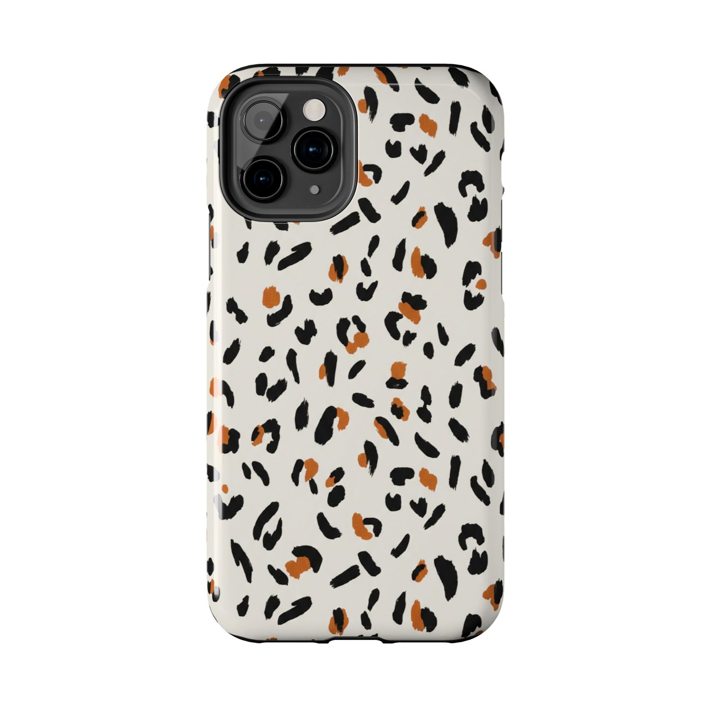 Leopard Print Tough Phone Case — Stylish Protective iPhone Cover