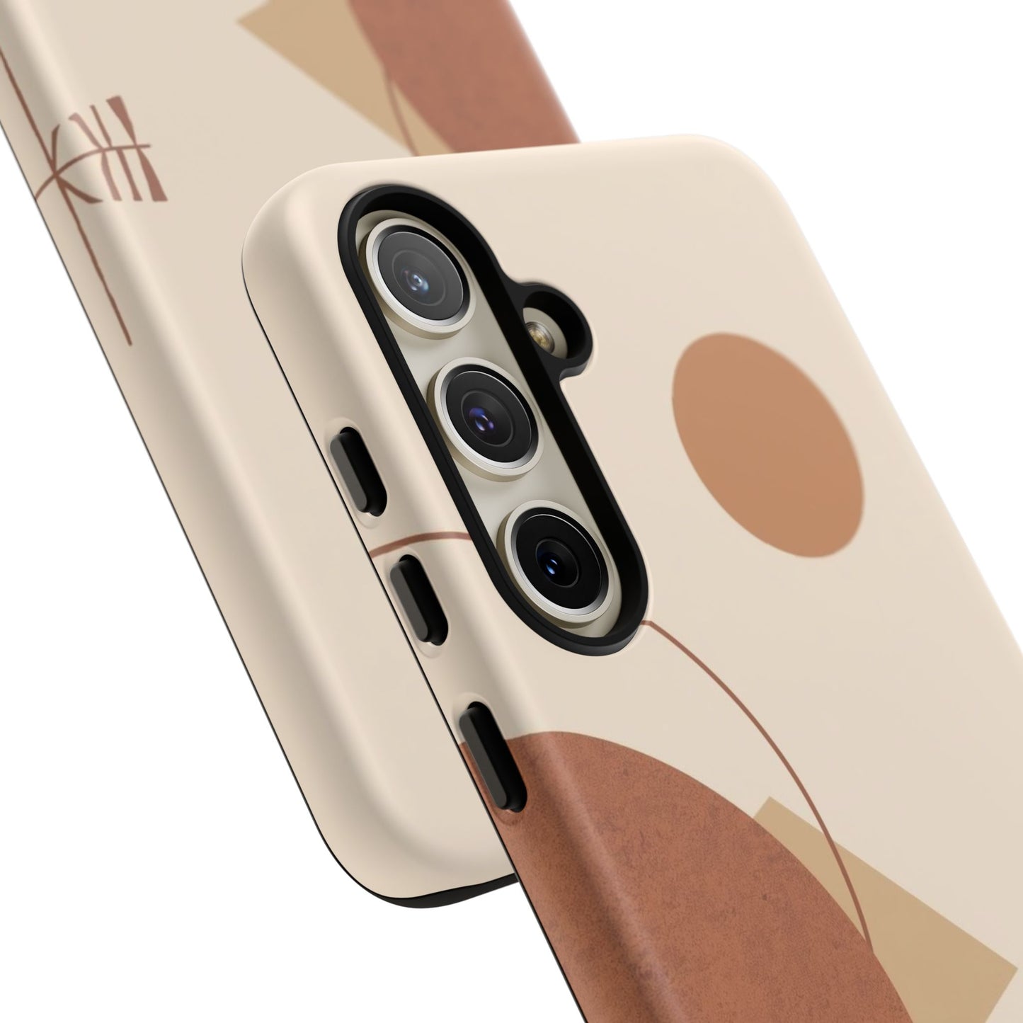 Abstract Earth Tones Phone Case — Minimal Geometric Design