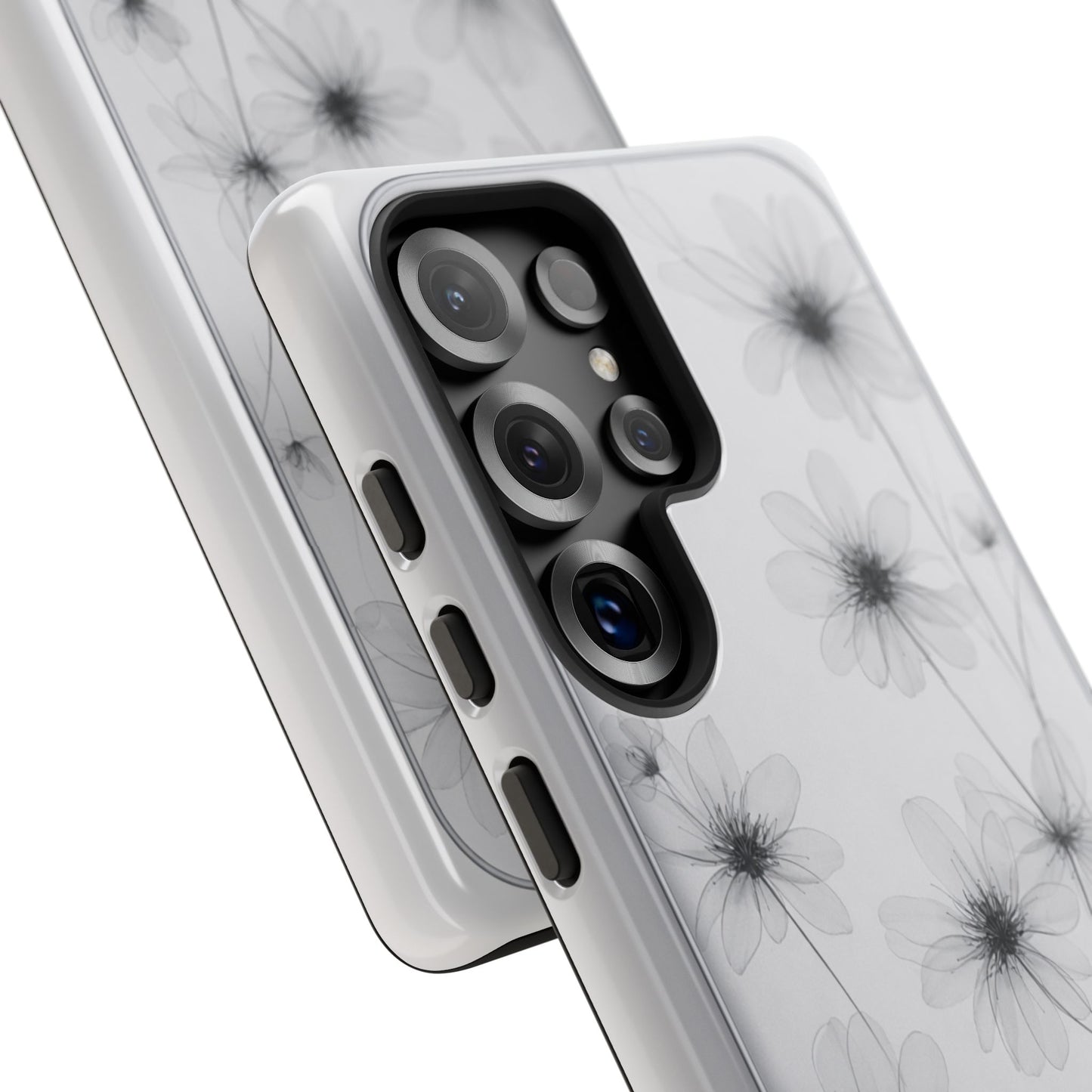 Tough Case — Black & White Floral Tough Phone Case