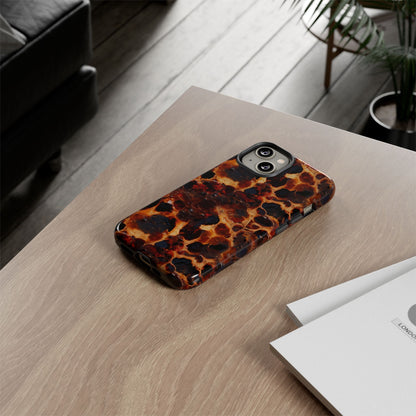 Tortoiseshell Phone Case — Protective iPhone Cover with Classic Amber Pattern