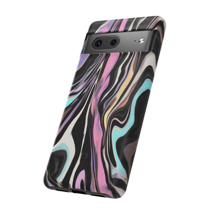 Abstract Marble Tough Phone Case — Pastel Swirl Protective Cover