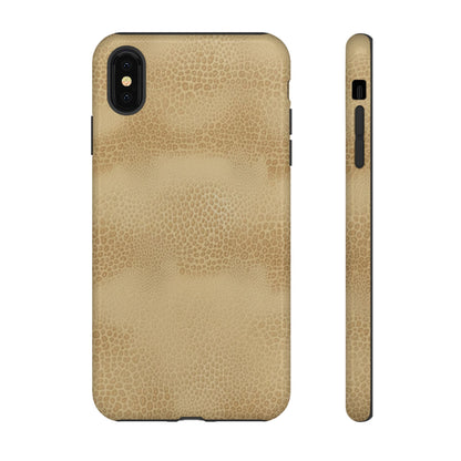 Tan Distressed Leather Texture Phone Case — Rugged Protective iPhone Cover