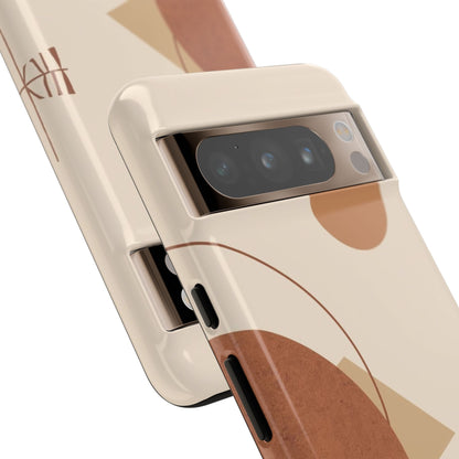 Abstract Earth Tones Phone Case — Minimal Geometric Design
