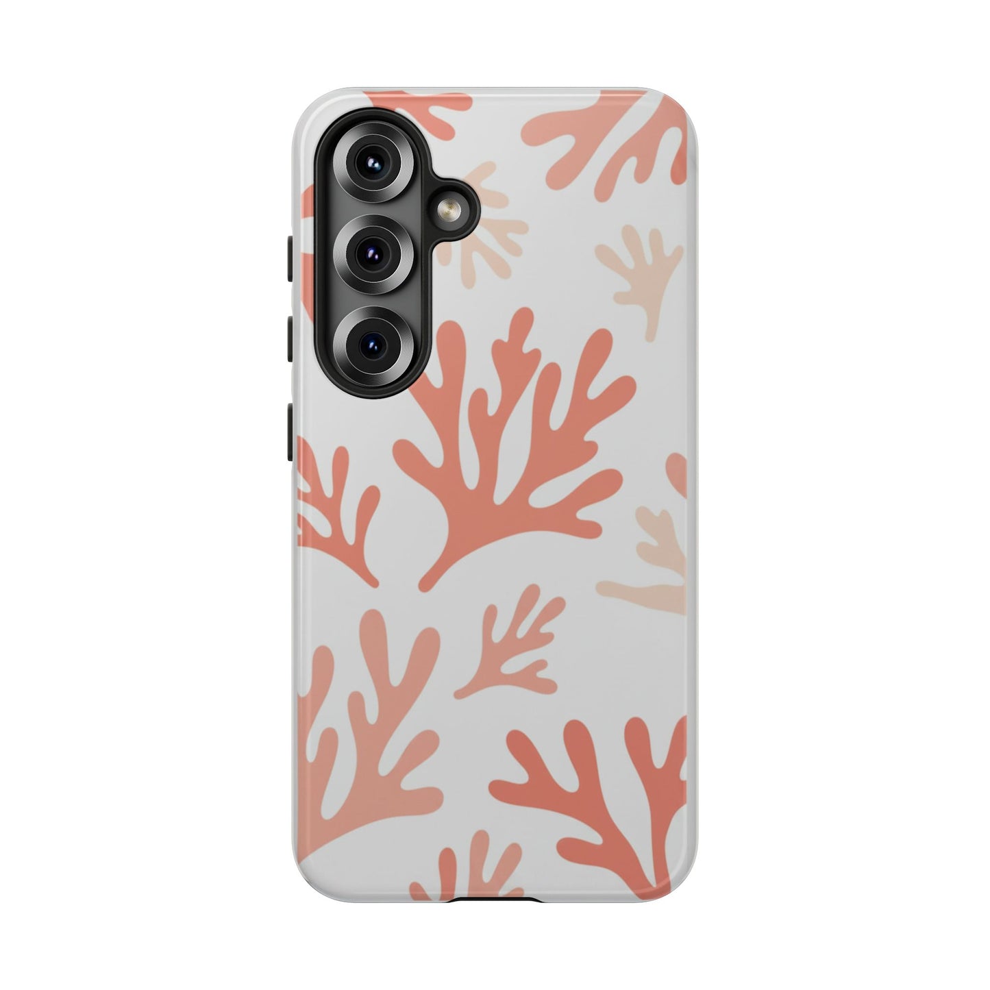 Coral Reef Pattern Tough Phone Case — Pink Beachy Protective Cover