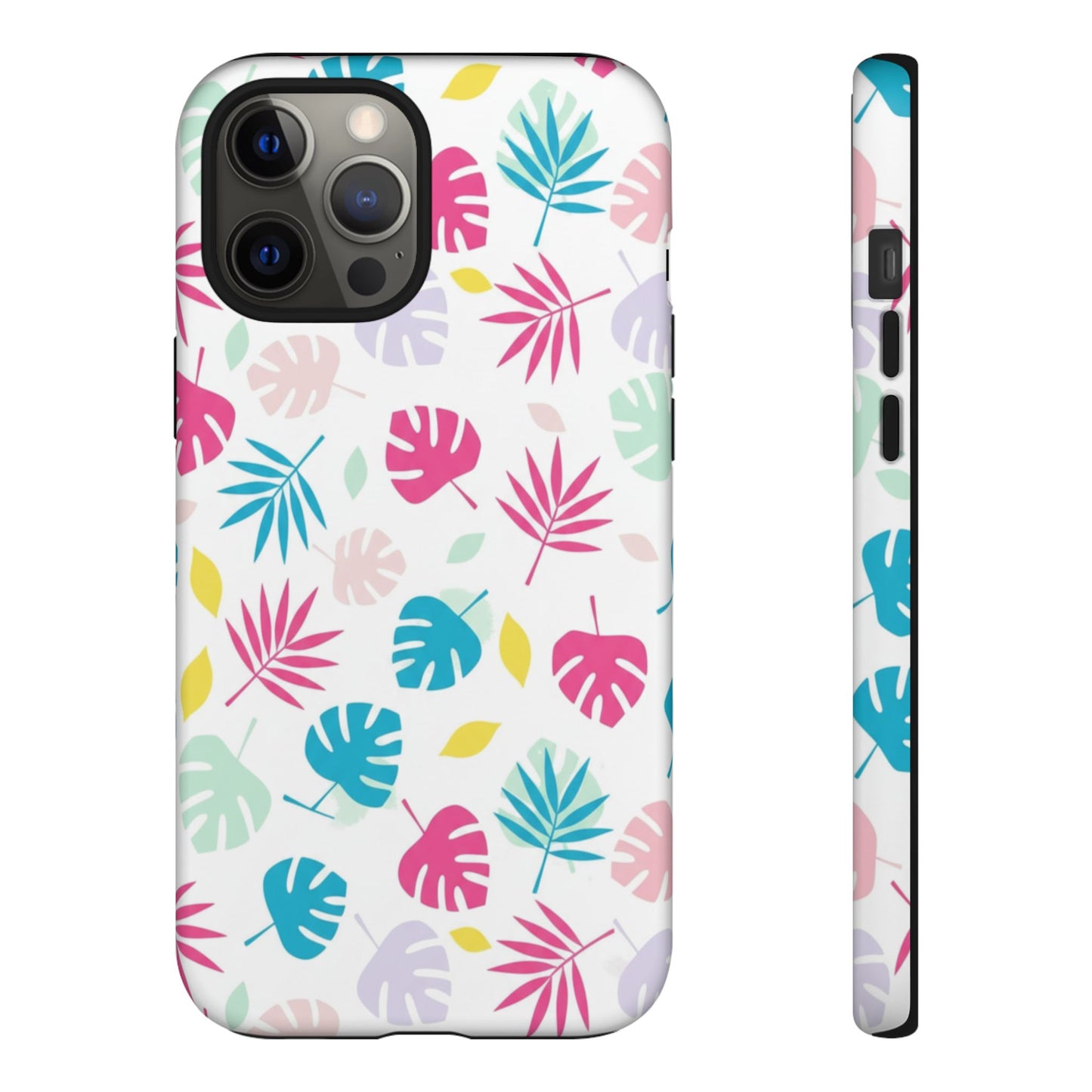 Tropical Leaf Phone Case — Colorful Pastel Monstera & Palm iPhone Case