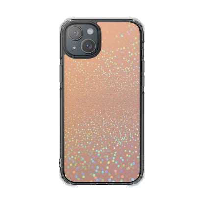 Holographic Rose Gold Glitter Clear Magnetic Phone Case