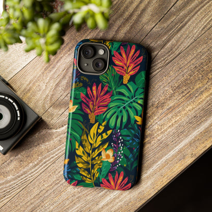 Tropical Floral Phone Case — Vibrant Jungle Leaf Protective Cover