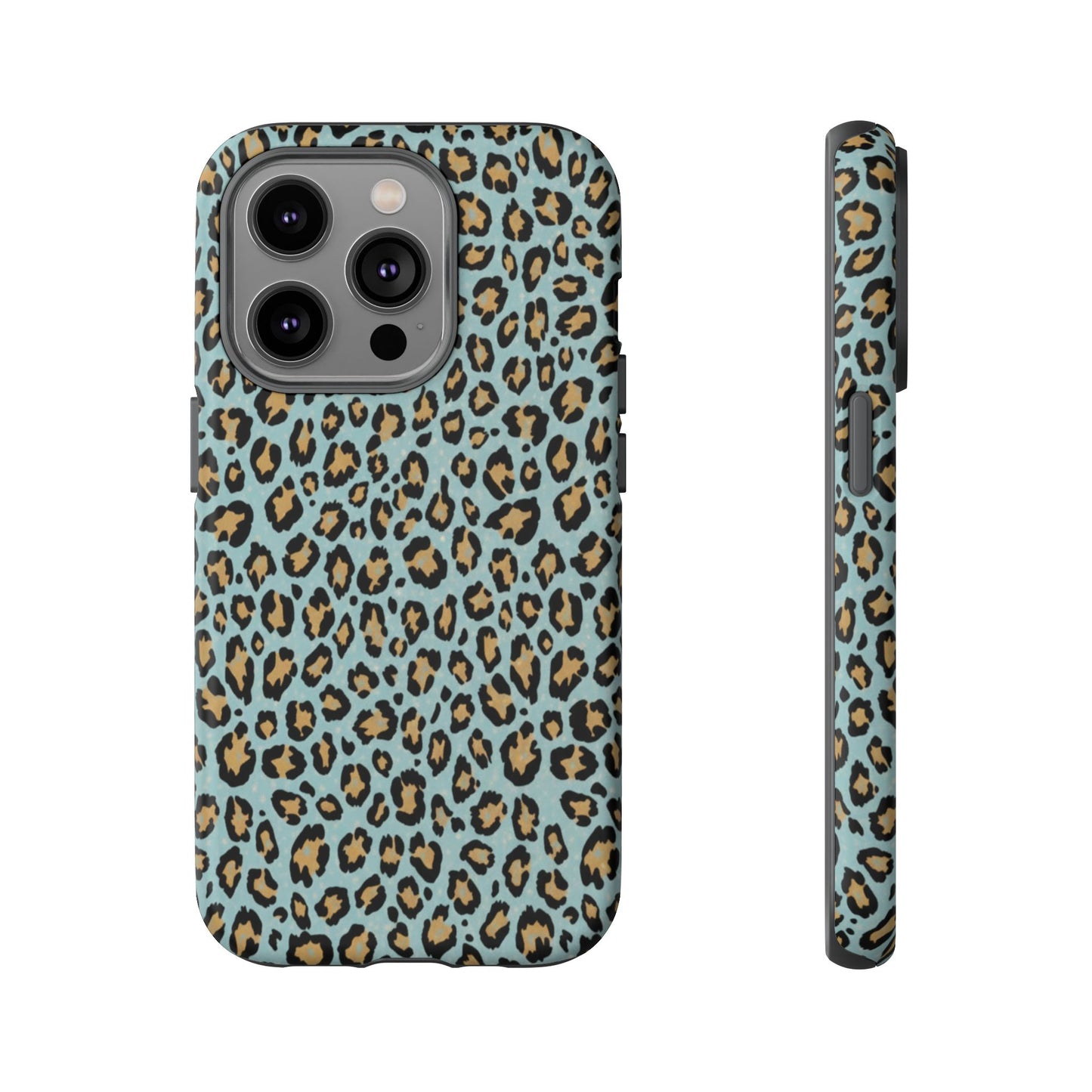 Leopard Print Tough Phone Case - Blue Cheetah Protective Cover