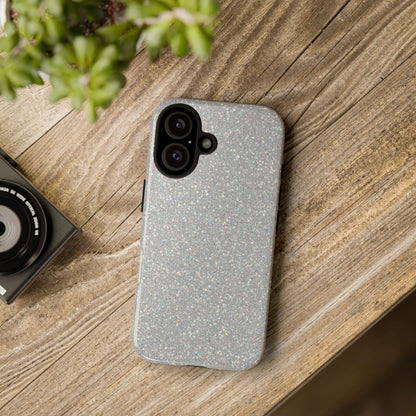 Glitter Silver Tough Phone Case — Sparkling Protective Phone Case