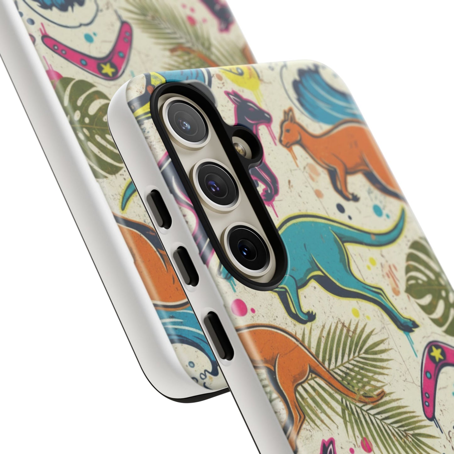 Tough Cases — Colorful Surfing Kangaroo Phone Case