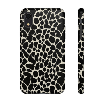 Black and White Cowhide Phone Case — Protective Tough Case