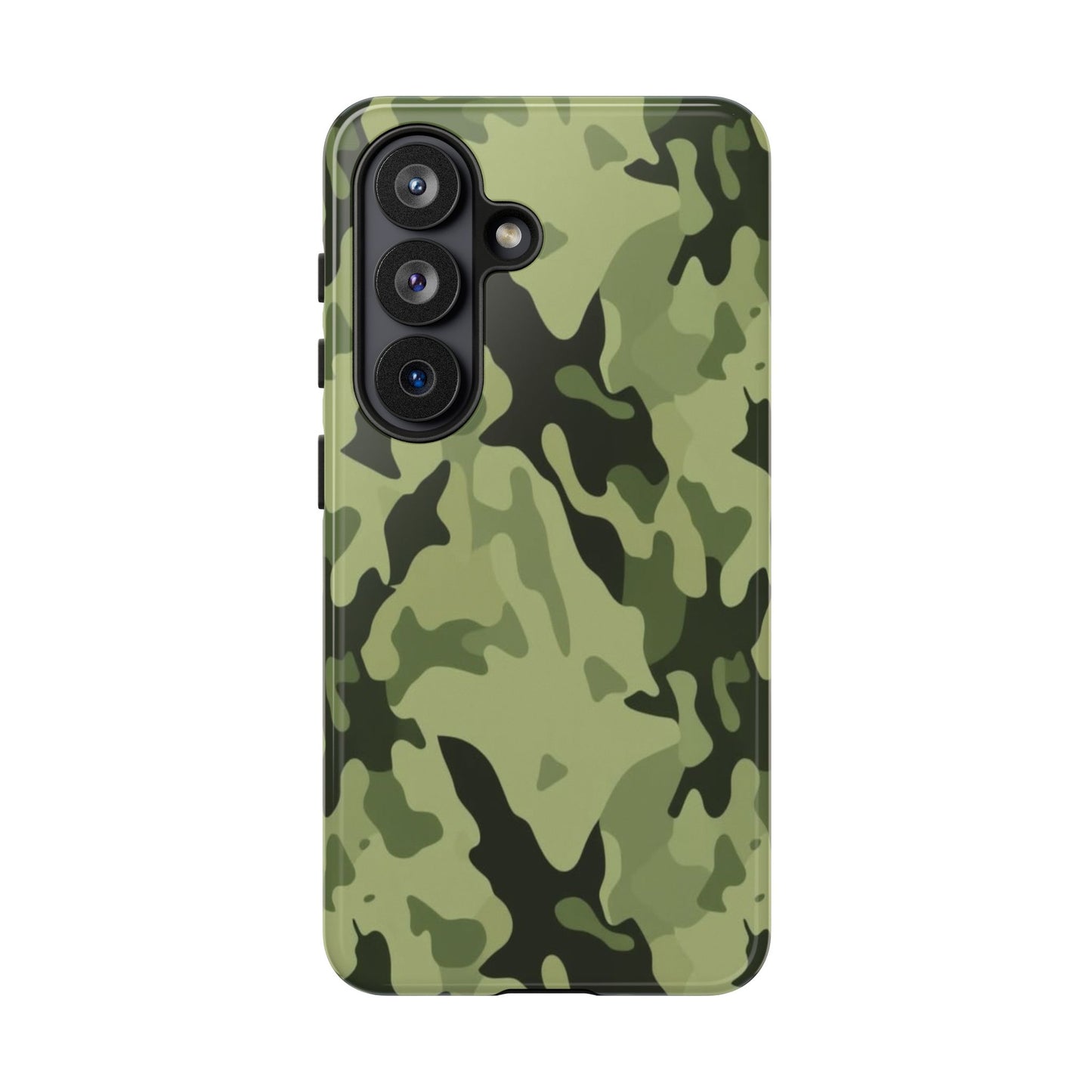 Camo Tough Phone Case — Military Green Protective iPhone Cover