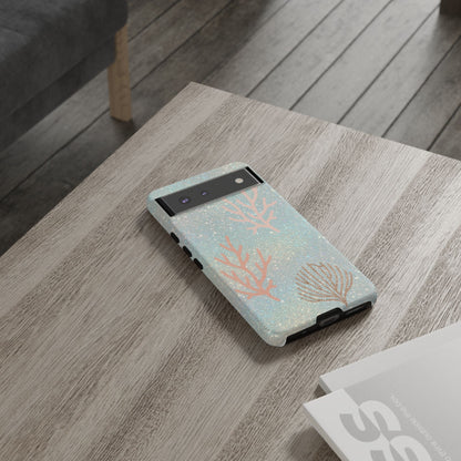Seafoam Sparkle Phone Case – Coral & Seashell Tough Case