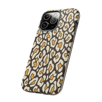 Leopard Print Tough Phone Case — Durable Protective iPhone Cover