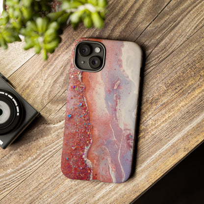 Marbled Rose Gold Galaxy Phone Case — Protective Tough Case