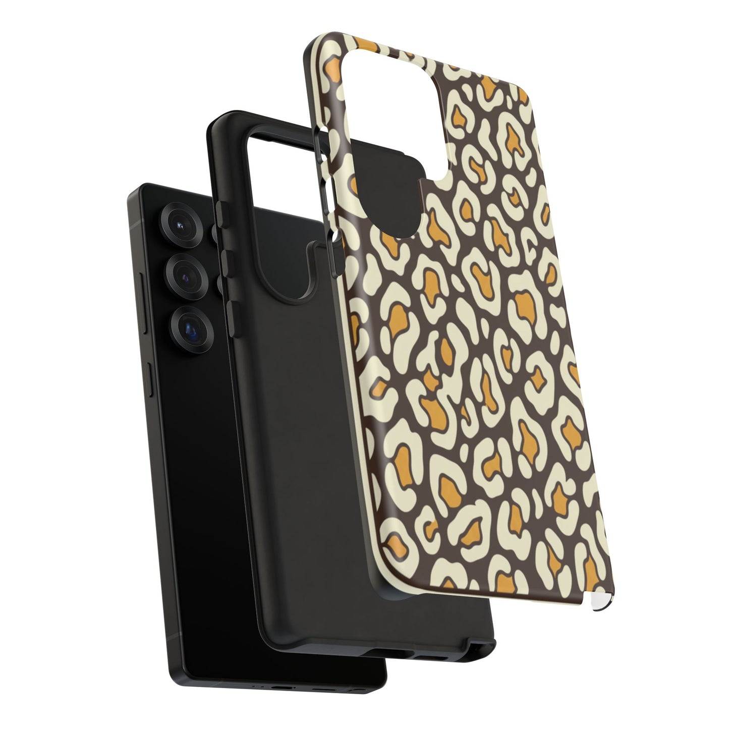 Leopard Print Tough Phone Case — Durable Protective iPhone Cover
