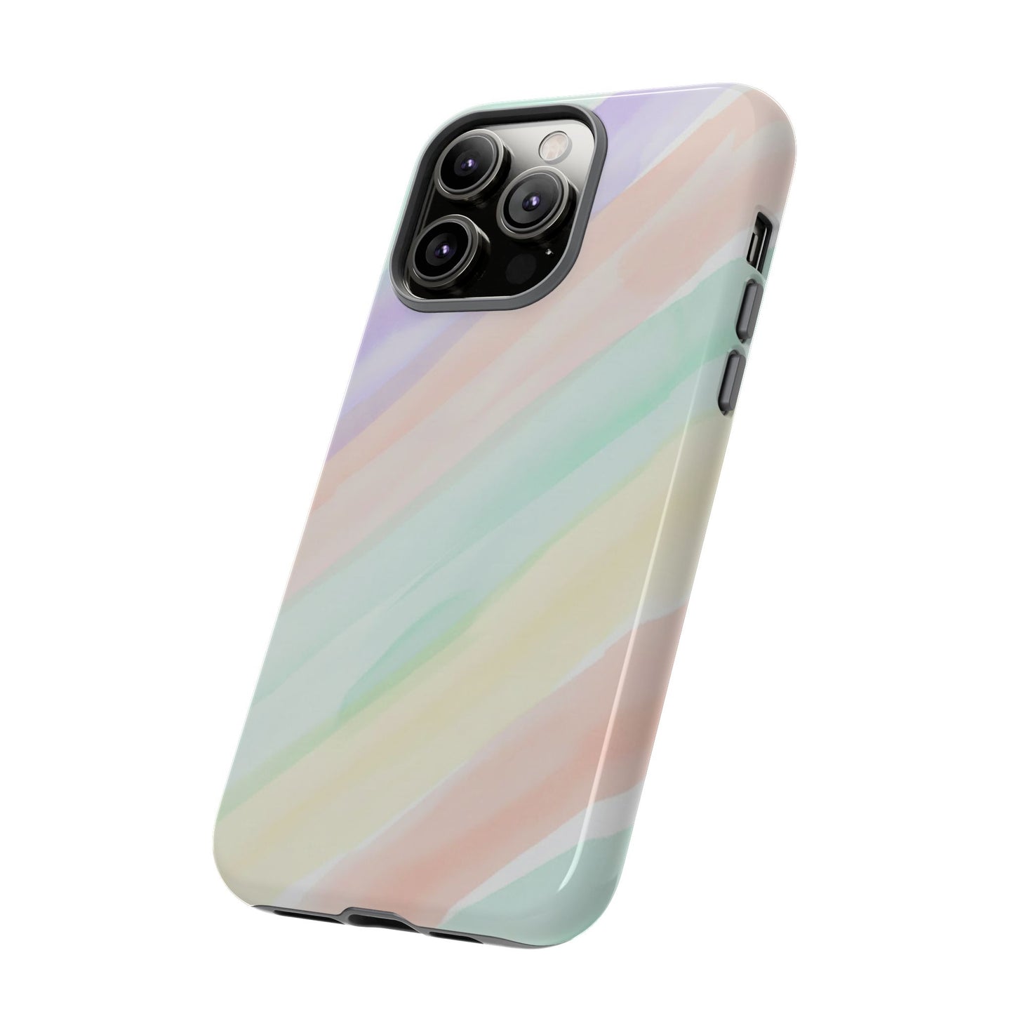 Pastel Watercolor Stripe Tough Phone Case