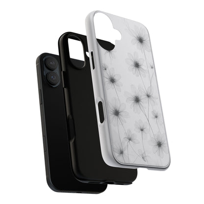 Tough Case — Black & White Floral Tough Phone Case