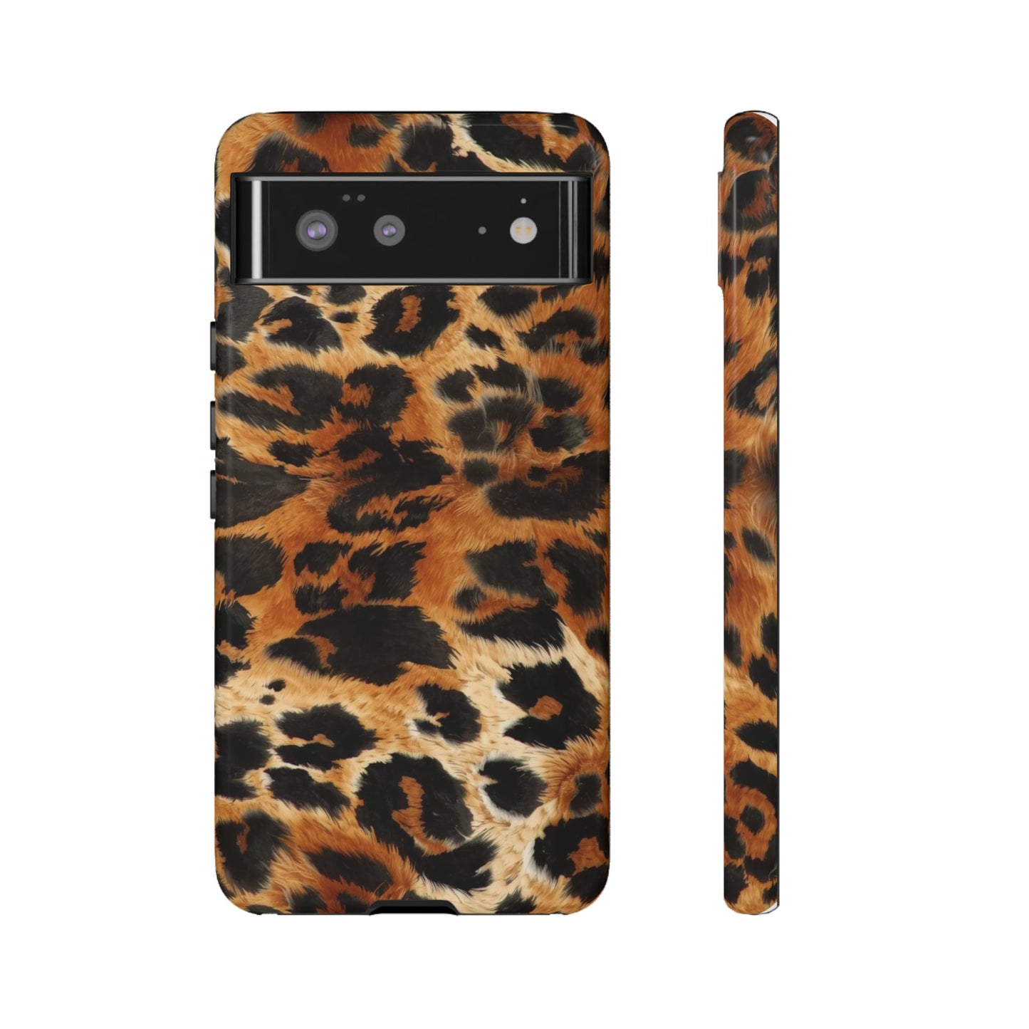 Leopard Print Tough Phone Case – Rugged Protective iPhone Cover
