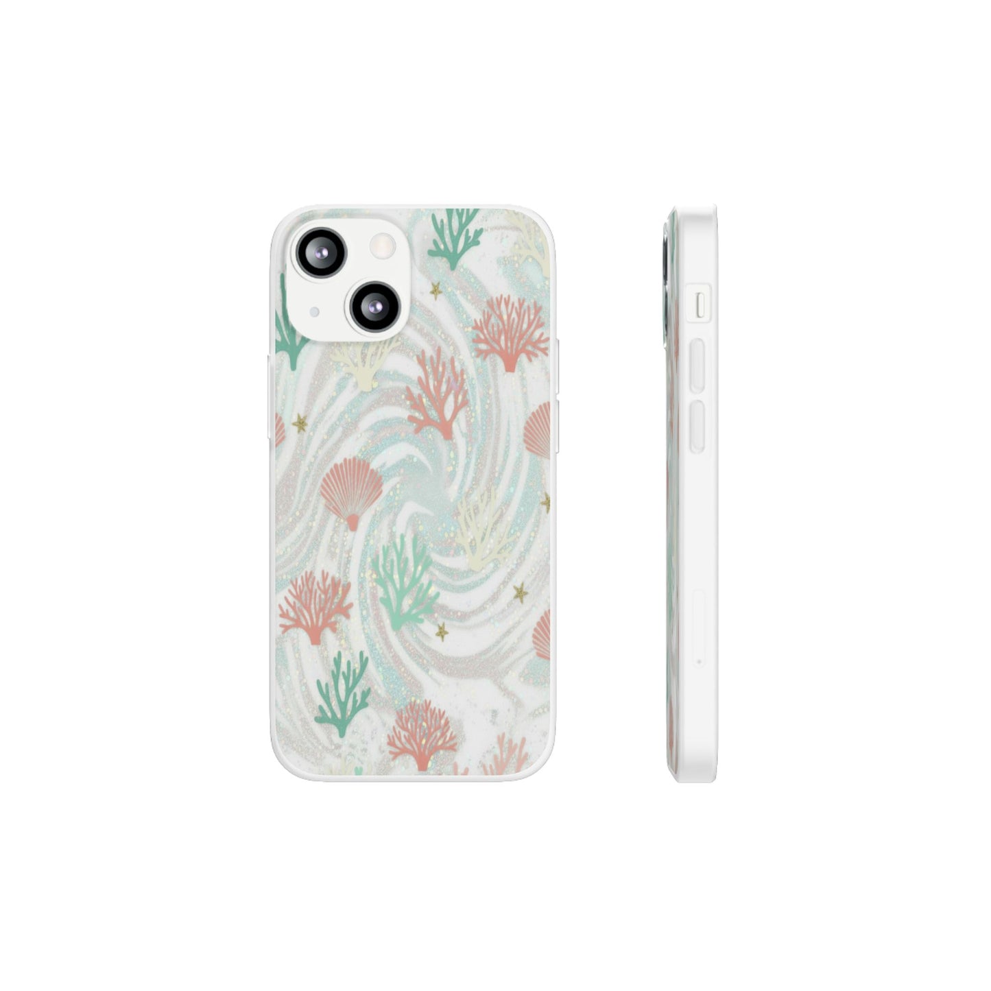 Pastel Seashell Phone Case — Coral Reef Wave iPhone Cover