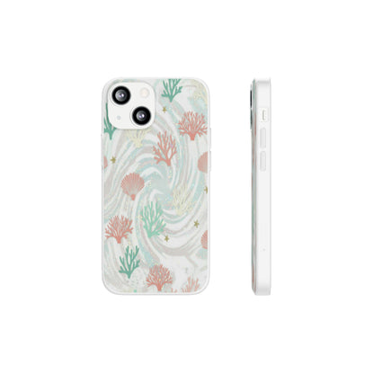 Pastel Seashell Phone Case — Coral Reef Wave iPhone Cover