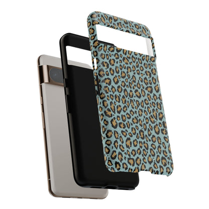 Leopard Print Tough Phone Case - Blue Cheetah Protective Cover